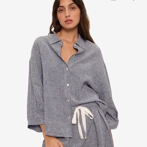 Linen Blend Relaxed Sleeve Top